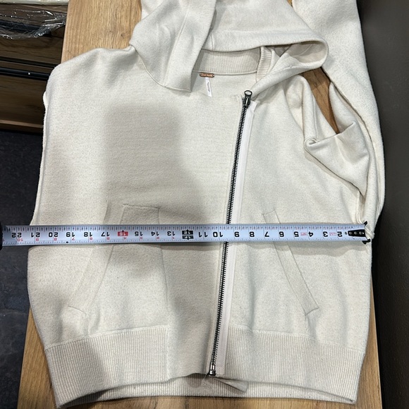 Free people Georgia sweater hoodie cream moto cut - Picture 10 of 11